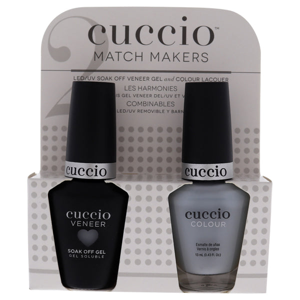 Cuccio Match Makers Set - Follow Your Butterflies by Cuccio for Women - 2 Pc 0.44oz Veneer Soak Of Gel Nail Polish, 0.43oz Colour Nail Polish