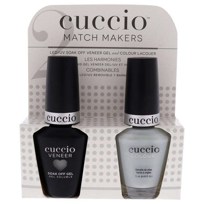 Cuccio Match Makers Set - Why Hello by Cuccio for Women - 2 Pc 0.44oz Veneer Soak Of Gel Nail Polish, 0.43oz Colour Nail Polish