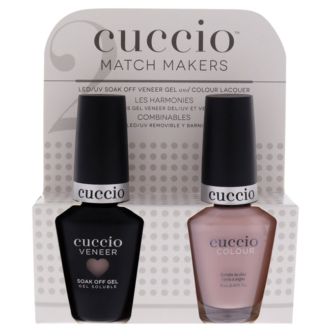 Cuccio Match Makers Set - Wink by Cuccio for Women - 2 Pc 0.44oz Veneer Soak Of Gel Nail Polish, 0.43oz Colour Nail Polish