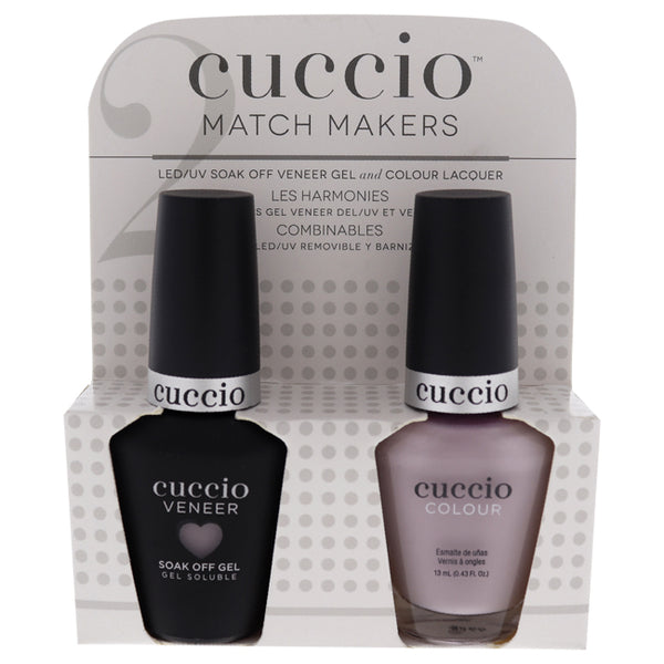 Cuccio Match Makers Set - Take Your Breathe Away by Cuccio for Women - 2 Pc 0.44oz Veneer Soak Of Gel Nail Polish, 0.43oz Colour Nail Polish