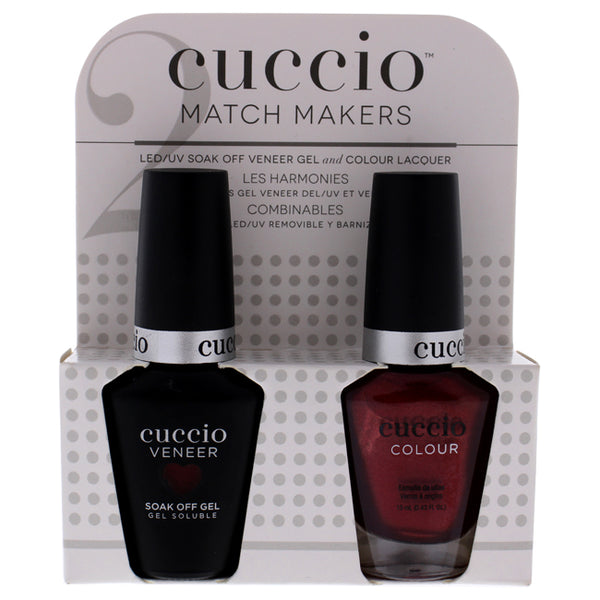 Cuccio Match Makers Set - Give It A Twirl by Cuccio for Women - 2 Pc 0.44oz Veneer Soak Of Gel Nail Polish, 0.43oz Colour Nail Polish