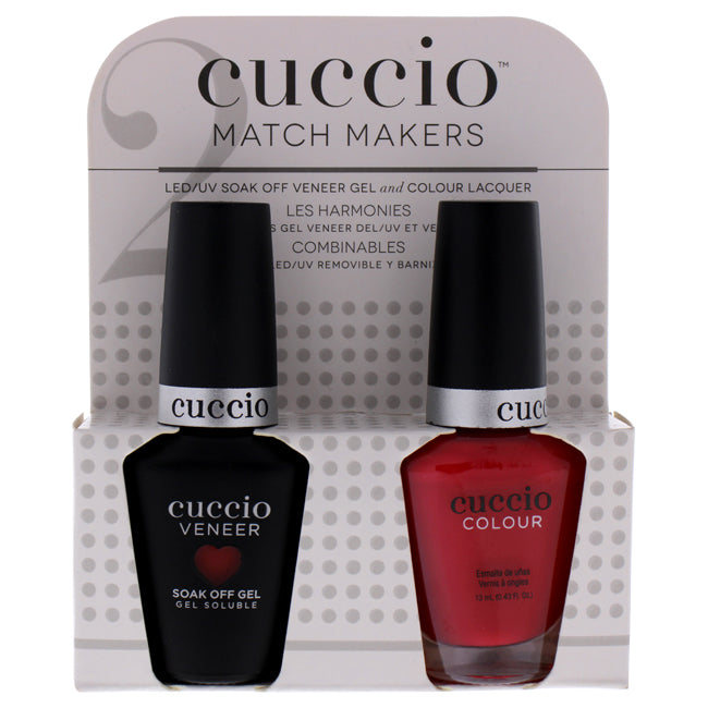 Cuccio Match Makers Set - Lifes Not Fahrenheit by Cuccio for Women - 2 Pc 0.44oz Veneer Soak Of Gel Nail Polish, 0.43oz Colour Nail Polish