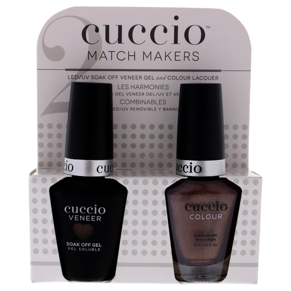 Cuccio Match Makers Set - Positive Thread by Cuccio for Women - 2 Pc 0.44oz Veneer Soak Of Gel Nail Polish, 0.43oz Colour Nail Polish