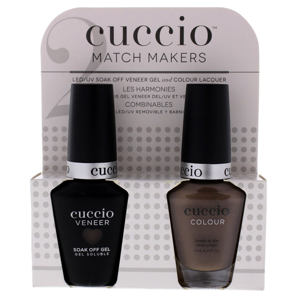 Cuccio Match Makers Set - Loom Mates by Cuccio for Women - 2 Pc 0.44oz Veneer Soak Of Gel Nail Polish, 0.43oz Colour Nail Polish