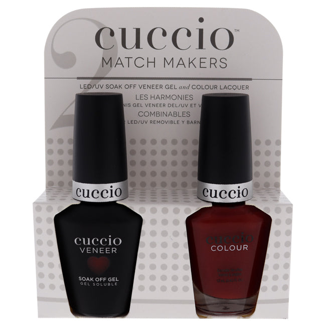 Cuccio Match Makers Set - Rock Solid by Cuccio for Women - 2 Pc 0.44oz Veneer Soak Of Gel Nail Polish, 0.43oz Colour Nail Polish