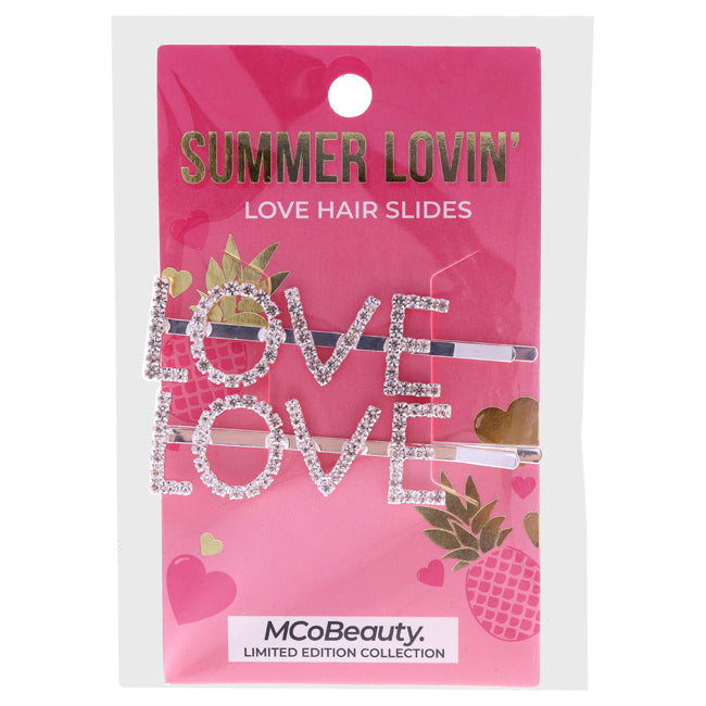 MCoBeauty Summer Lovin Love Hair Slides by MCoBeauty for Women - 2 Pc Hair Clips (Limited Edition)