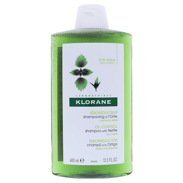 Klorane Oil Control Shampoo with Nettle by Klorane for Women - 13.5 oz Shampoo
