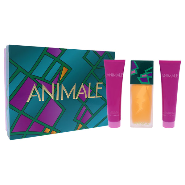 Animale Animale by Animale for Women - 3 Pc Gift Set 3.4oz EDP Spray, 3.4oz Body Lotion, 3.4oz Shower Gel
