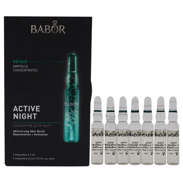 Babor Active Night Ampoule Serum Concentrates by Babor for Women - 7 x 0.06 oz Serum