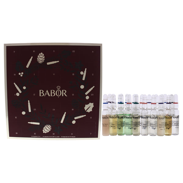 Babor Advent Calendar Limited Edition by Babor for Women - 24 x 2 ml Ampoules Algae Vitalizer, Perfect Glow, Beauty Rescue, Active Night, 3D Firming, Lift Express, Grand Cru The Rose, Grand Cru The White, Grand Cru The Black