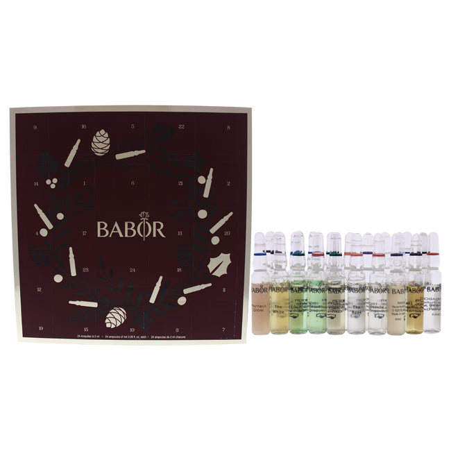 Babor Advent Calendar Limited Edition by Babor for Women - 24 x 2 ml Ampoules Algae Vitalizer, Perfect Glow, Beauty Rescue, Active Night, 3D Firming, Lift Express, Grand Cru The Rose, Grand Cru The White, Grand Cru The Black