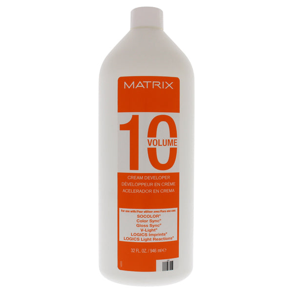 Matrix 10 Volume Cream Developer by Matrix for Unisex - 33.8 oz Cream