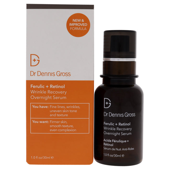 Dr. Dennis Gross Ferulic Plus Retinol Wrinkle Recovery Overnight Serum by Dr. Dennis Gross for Unisex - 1 oz Serum