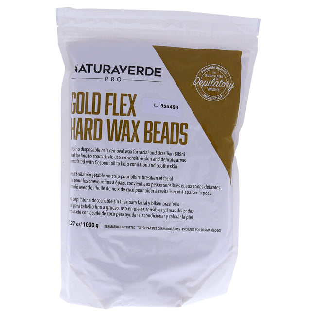 Natura Verde Natura Verde Pro Gold Hard Flex Wax Beads by Natura Verde for Unisex - 35.27 oz Wax