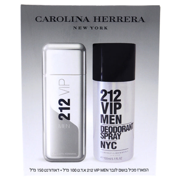 Carolina Herrera 212 VIP by Carolina Herrera for Men - 2 Pc Gift Set 3.4oz EDT Spray, 5.1oz Deodorant Spray