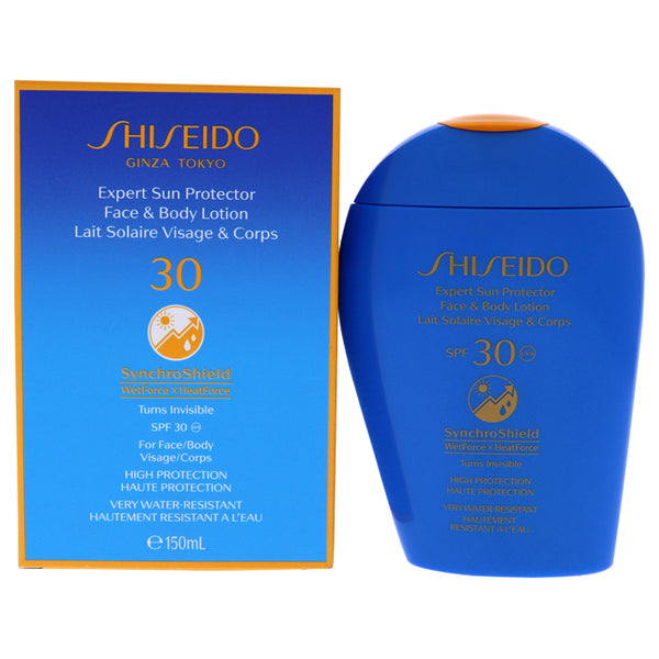 Shiseido Expert Sun Protector Face And Body Lotion Plus WetForce SPF 30 by Shiseido for Unisex - 5 oz Sunscreen