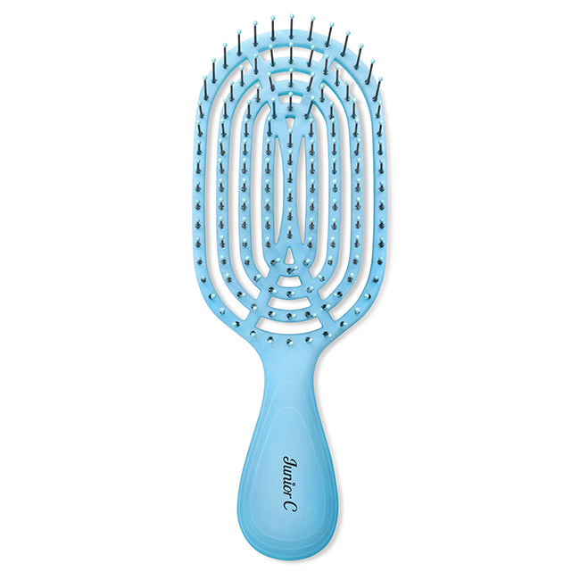 NuWay 4Hair Circular Venting Detangling Junior C Brush - Blue by NuWay 4Hair for Unisex - 1 Pc Hair Brush