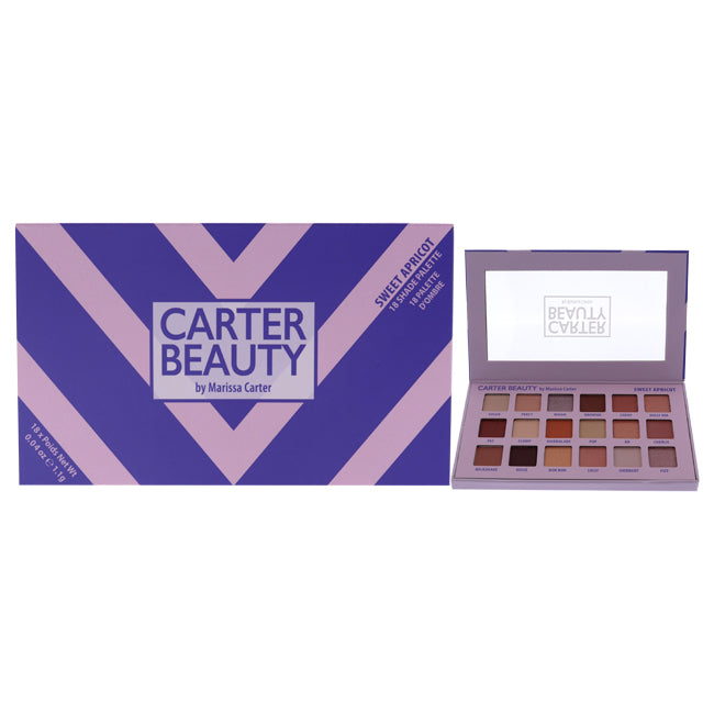 Carter Beauty 18 Shade Palette - Sweet Apricot by Carter Beauty for Women - 0.72 oz Eye Shadow