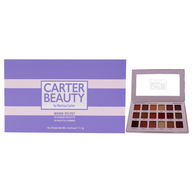 Carter Beauty 18 Shade Palette - Warm Velvet by Carter Beauty for Women - 0.72 oz Eye Shadow