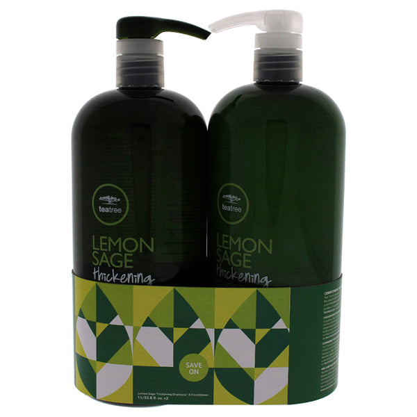 Paul Mitchell Tea Tree Lemon Sage Thickening Kit by Tea Tree for Unisex - 2 Pc Kit 33.8 oz Shampoo, 33.8 oz Conditioner