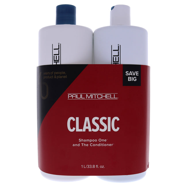 Paul Mitchell Classic Kit by Paul Mitchell for Unisex - 2 Pc Kit 33.8 oz Shampoo One, 33.8 oz The Conditioner