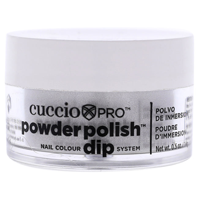 Cuccio Pro Powder Polish Nail Colour Dip System - Silver With Silver Mica by Cuccio for Women - 0.5 oz Nail Powder