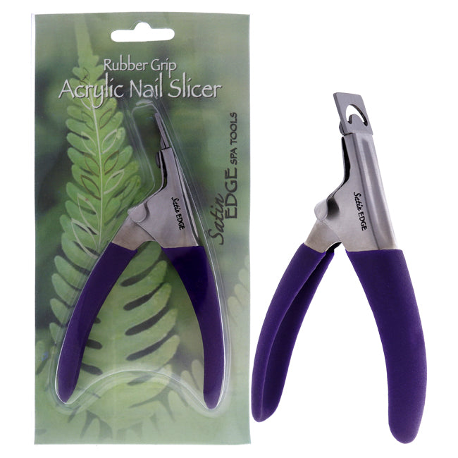 Satin Edge Rubber Grip Acrylic Nail Slicer by Satin Edge for Unisex - 1 Pc Nail Slicer