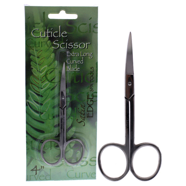 Satin Edge Cuticle Scissor Extra Long Curved Blade by Satin Edge for Unisex - 4 Inch Scissors