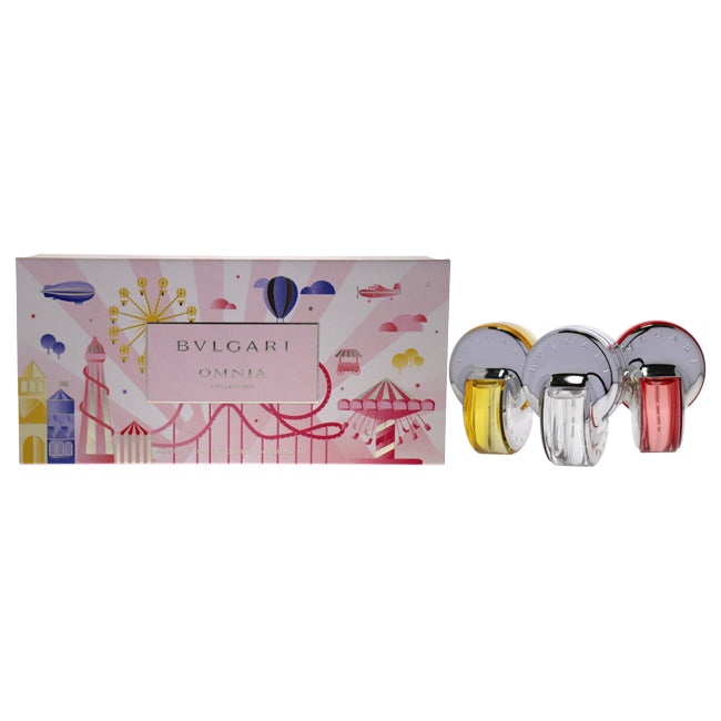 Bvlgari Bvlgari Omnia Collection by Bvlgari for Women - 3 Pc Mini Gift Set 3 x 0.5oz Omnia Golden Citrine, Omnia Crystalline, Omnia Coral EDT Spray