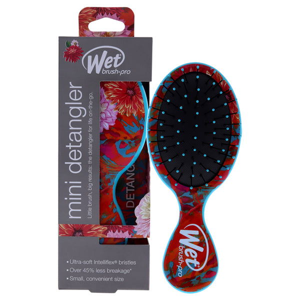 Wet Brush Pro Mini Detangler Hyper Floral Brush - Teal by Wet Brush for Unisex - 1 Pc Hair Brush