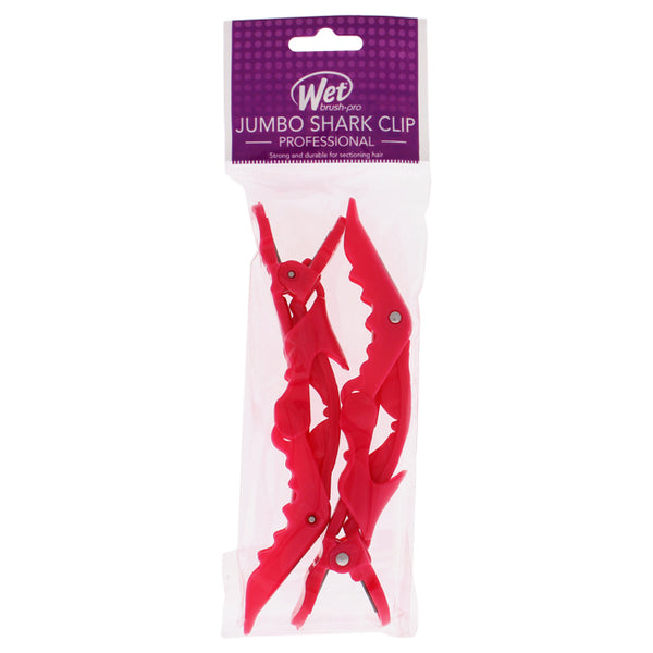 Wet Brush Jumbo Shark Clips - Pink by Wet Brush for Unisex - 2 Pc Hair Clips