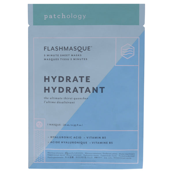 Patchology Flashmasque 5 Minute Facial Sheets - Hydratant by Patchology for Unisex - 1 Pc Mask