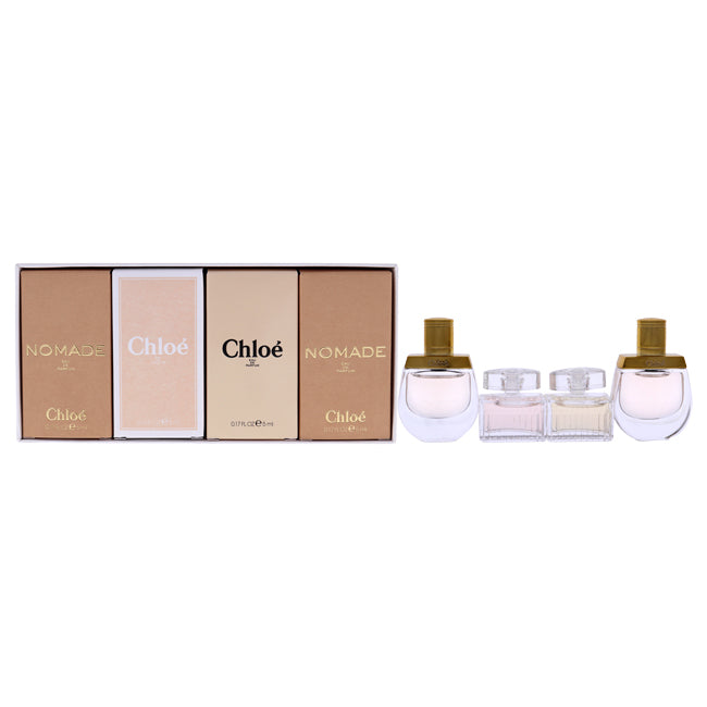 Chloe Chloe by Chloe for Women - 4 Pc Mini Gift Set 0.16oz Nomade EDP Spray, 0.16oz Chloe EDT Spray, 0.16oz Chloe EDP Spray, 0.16oz Nomade EDP Spray