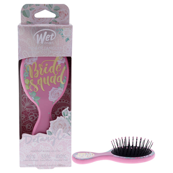 Wet Brush Mini Detangler Bridal Brush - Bride Squad Pink by Wet Brush for Women - 1 Pc Hair Brush