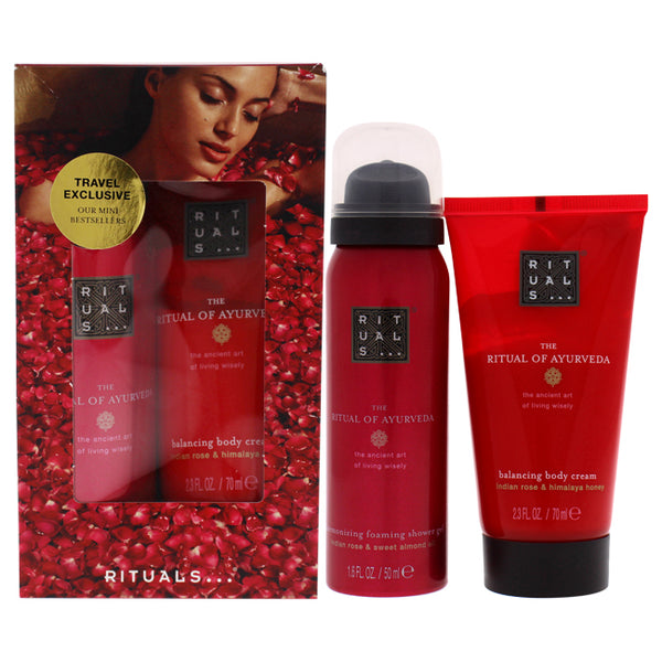 Rituals The Ritual of Ayurveda Kit by Rituals for Women - 2 Pc 2.3oz Balancing Body Cream, 1.6oz Harmonizing Foaming Shower Gel