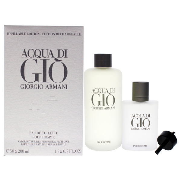 Giorgio Armani Acqua Di Gio by Giorgio Armani for Men - 2 Pc Gift Set 6.7oz EDT Spray, 1.7oz EDT Spray