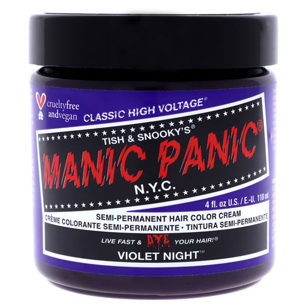 Manic Panic Classic High Voltage Hair Color - Violet Night by Manic Panic for Unisex - 4 oz Hair Color