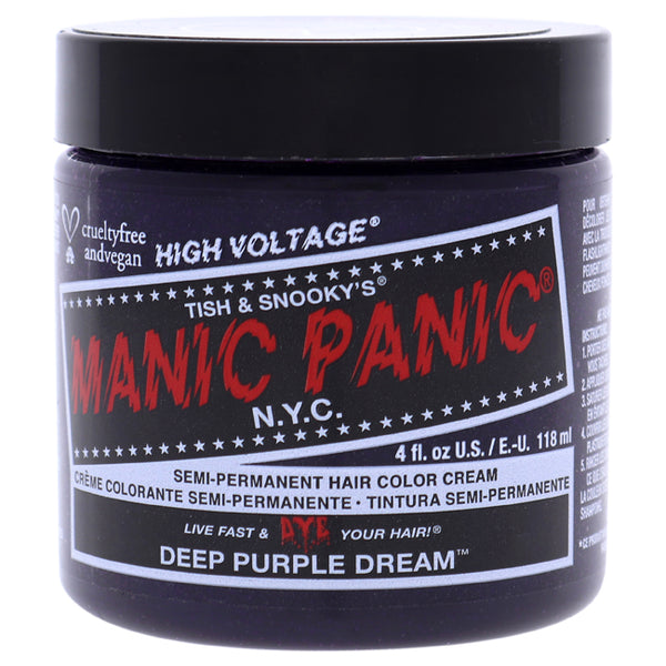 Manic Panic Classic High Voltage Hair Color - Deep Purple Dream by Manic Panic for Unisex - 4 oz Hair Color