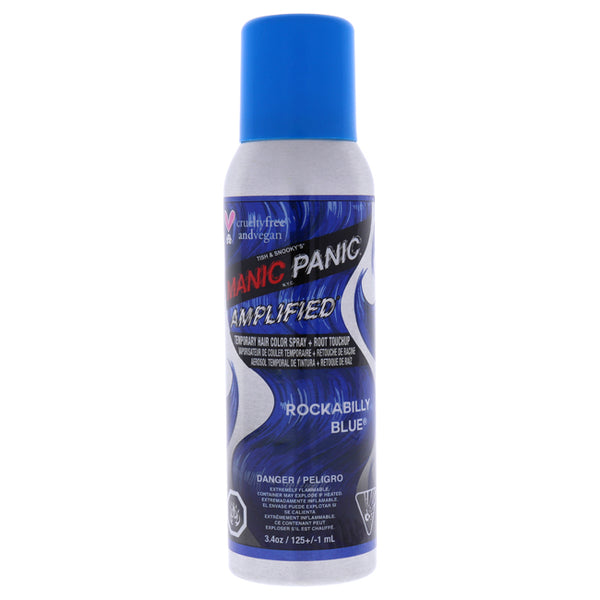 Manic Panic Amplified Temporary Hair Color Spray - Rockabilly Blue by Manic Panic for Unisex - 3.4 oz Hair Spray