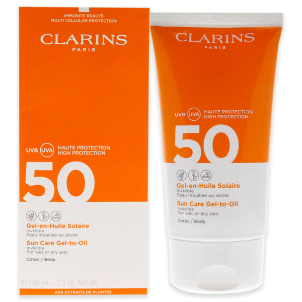 Clarins Sun Care Gel-to-Oil SPF 50 by Clarins for Unisex - 5.3 oz Sunscreen