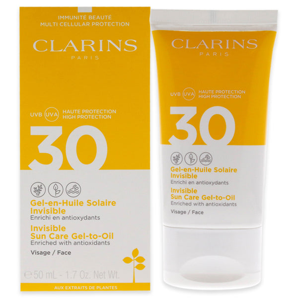 Clarins Invisible Sun Care Gel-to-Oil SPF 30 by Clarins for Unisex - 1.7 oz Sunscreen