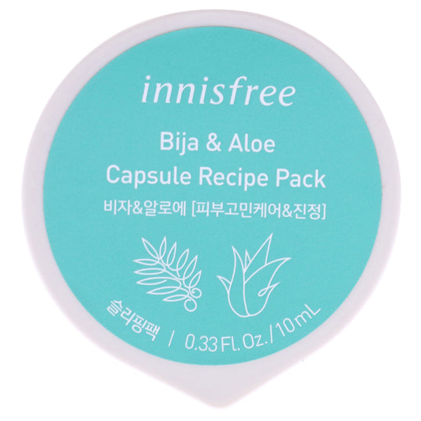 Innisfree Capsule Recipe Pack Mask - Bija and Aloe by Innisfree for Unisex - 0.33 oz Mask