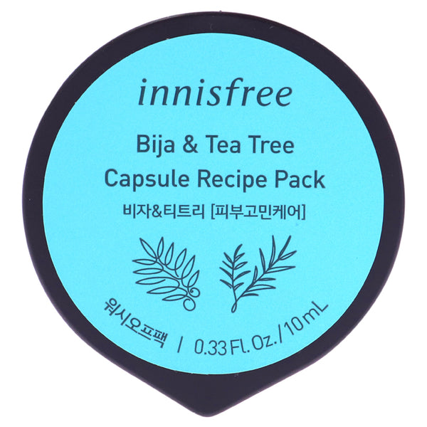 Innisfree Capsule Recipe Pack Mask - Bija and Tea Tree by Innisfree for Unisex - 0.33 oz Mask