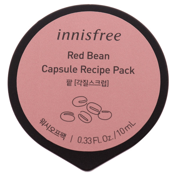 Innisfree Capsule Recipe Pack Mask - Red Bean by Innisfree for Unisex - 0.33 oz Mask