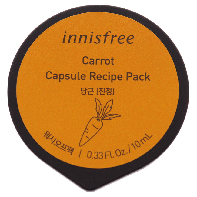 Innisfree Capsule Recipe Pack Mask - Carrot by Innisfree for Unisex - 0.33 oz Mask