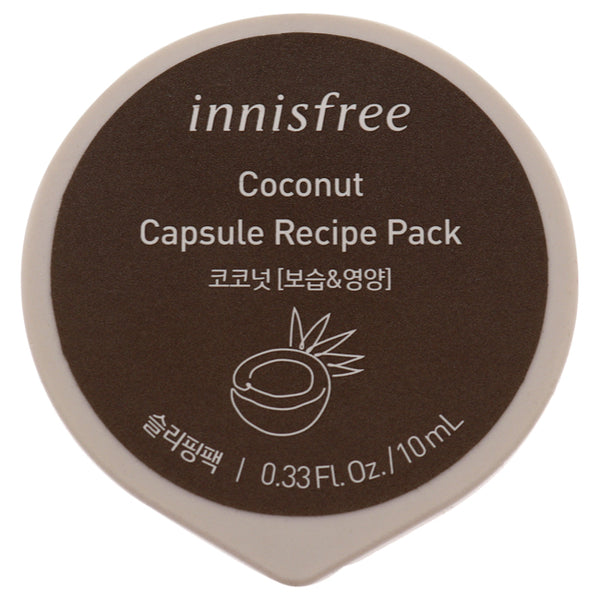 Innisfree Capsule Recipe Pack Mask - Coconut by Innisfree for Unisex - 0.33 oz Mask