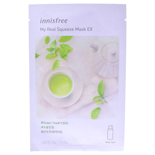 Innisfree My Real Squeeze Mask - Green Tea by Innisfree for Unisex - 0.67 oz Mask