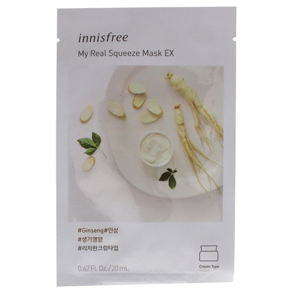 Innisfree My Real Squeeze Mask - Ginseng by Innisfree for Unisex - 0.67 oz Mask
