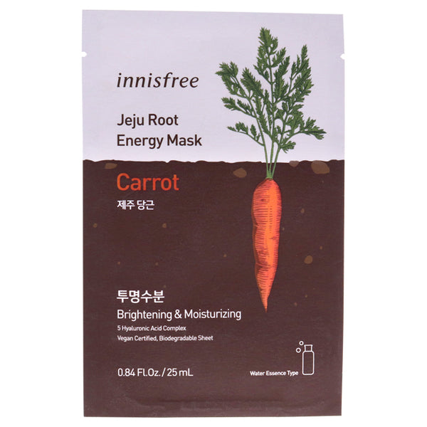 Innisfree Jeju Root Energy Mask - Carrot by Innisfree for Unisex - 0.84 oz Mask