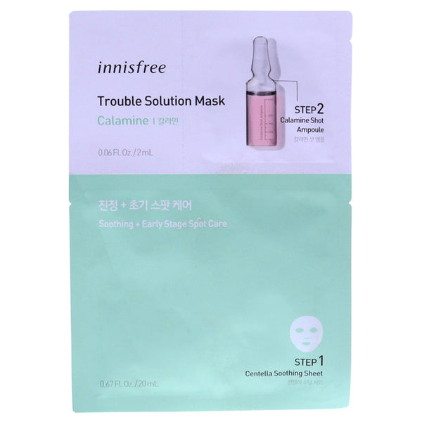 Innisfree Trouble Solution Mask - Calamine by Innisfree for Unisex - 0.67 oz Mask